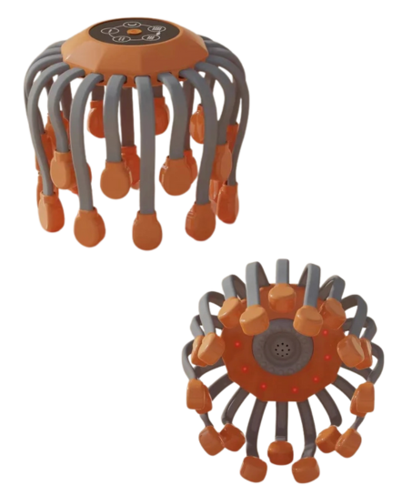 10/20 Head Scalp Massager with Red Light – Octopus-Style Vibrating Head Scratcher for Stress Relief &Migraine
