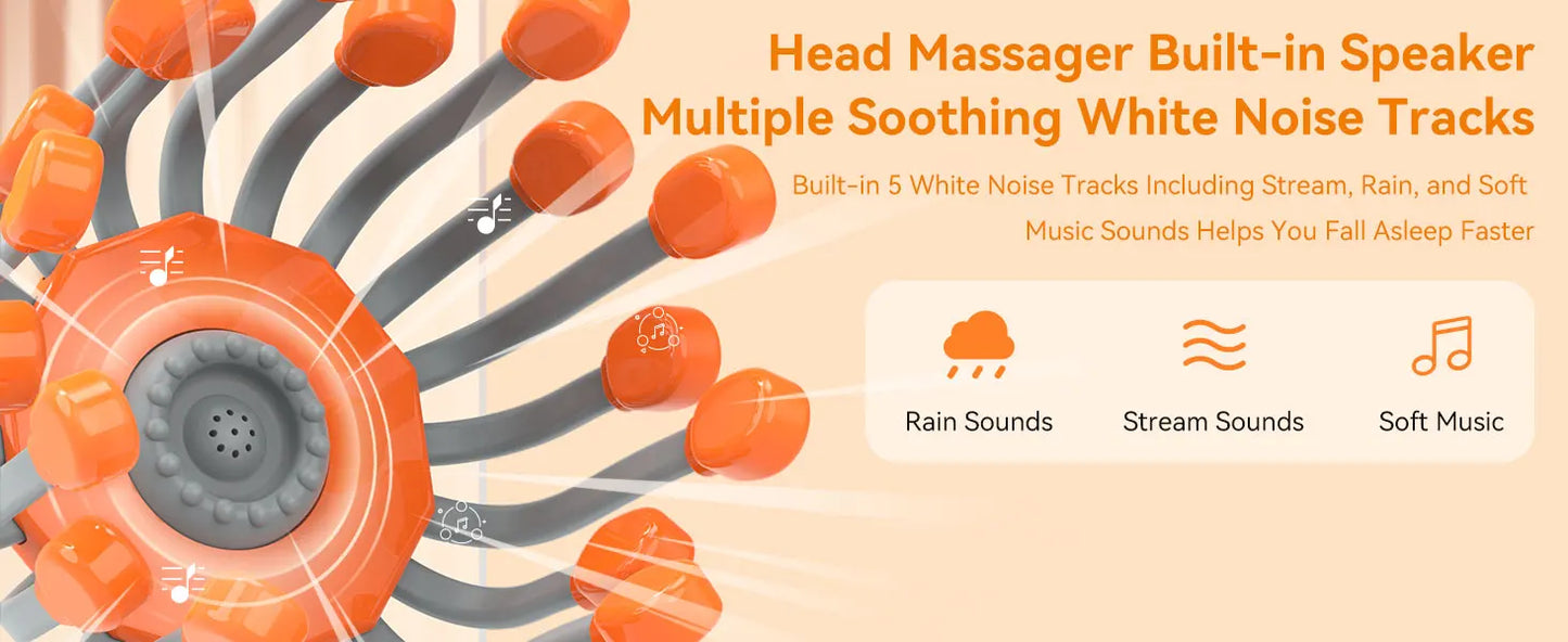10/20 Head Scalp Massager with Red Light – Octopus-Style Vibrating Head Scratcher for Stress Relief &Migraine
