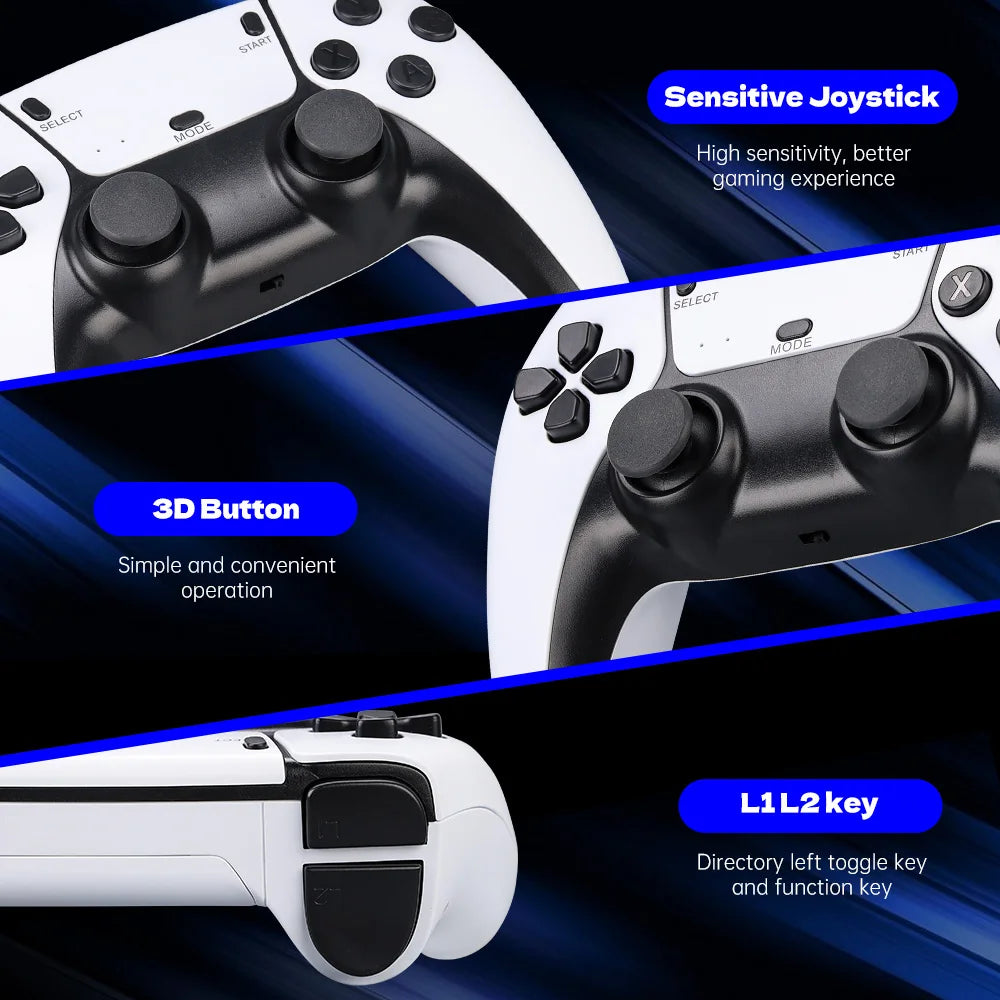 M15 Game Stick – 4K Mini Retro Console with 20,000 Built-in Games & 2 Wireless Controllers