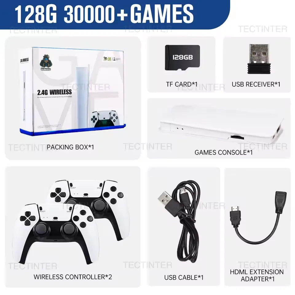 M15 Game Stick – 4K Mini Retro Console with 20,000 Built-in Games & 2 Wireless Controllers