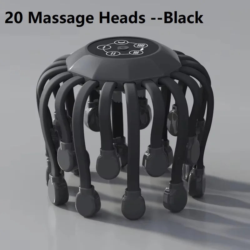 10/20 Head Scalp Massager with Red Light – Octopus-Style Vibrating Head Scratcher for Stress Relief &Migraine