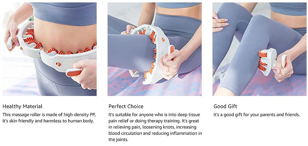Round Leg Massager Roller – Manual Cellulite & Muscle Relief Tool