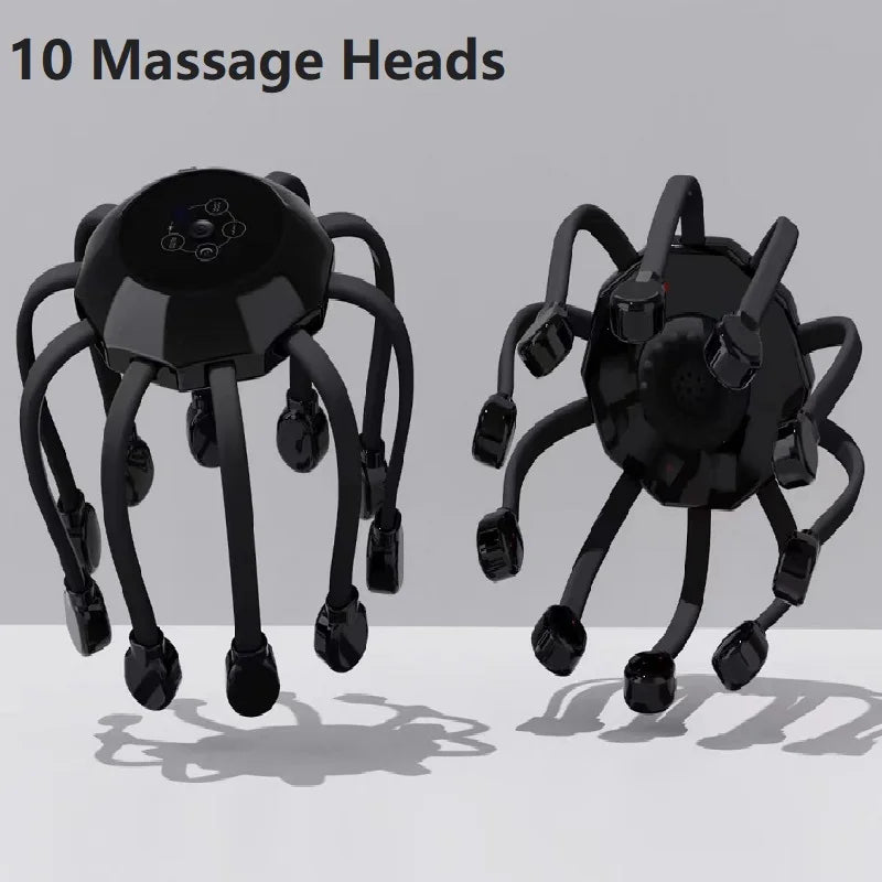 10/20 Head Scalp Massager with Red Light – Octopus-Style Vibrating Head Scratcher for Stress Relief &Migraine