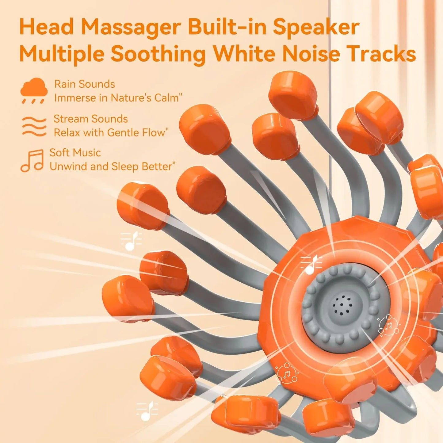 10/20 Head Scalp Massager with Red Light – Octopus-Style Vibrating Head Scratcher for Stress Relief &Migraine
